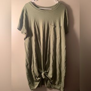 Green T-shirt Dress